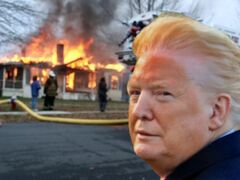 Дональд Трамп с загорелым лицом meme #3
